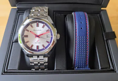 Pre-owned Bulova Jet Star Sapphire Limited Edition Precisionist 262 Khz Watch 96k112