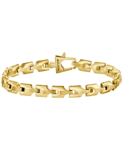 Bulova Jewelry Men's  Link Bracelet In Gold