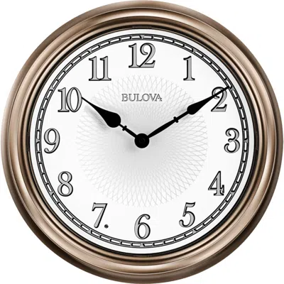 Bulova Light Time Champagne 14" Round Wall Clock