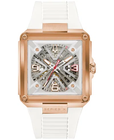 Bulova Limited Edition Men's Series X Se Automatic White Hnbr Rubber Strap Watch 39mm