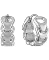 Bulova Link Hoop Earrings In Sterling Silver In No Color