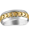 Bulova Link Ring In Sterling Silver & 14k Gold In No Color