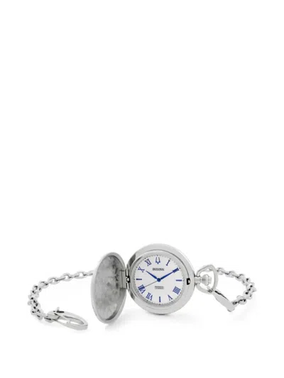 Bulova Logo-detail 48mm Pocket Watch In White