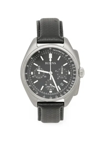 Pre-owned Bulova Lunar Pilot 45mm Watch In Black