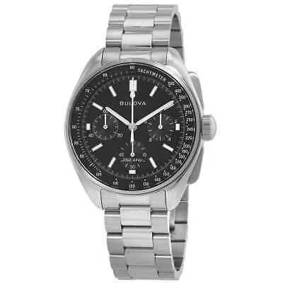 Pre-owned Bulova Lunar Pilot Archive Chronograph Quartz Black Dial Men's Watch 96k111