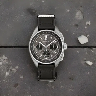 Pre-owned Bulova Lunar Pilot Meteorite Dial Chronograph Limited Edition Watch 96a312