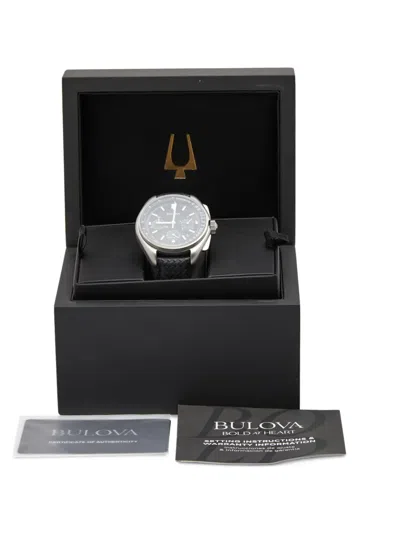 Pre-owned Bulova Lunar Pilot Special Edition 45mm Watch In Black