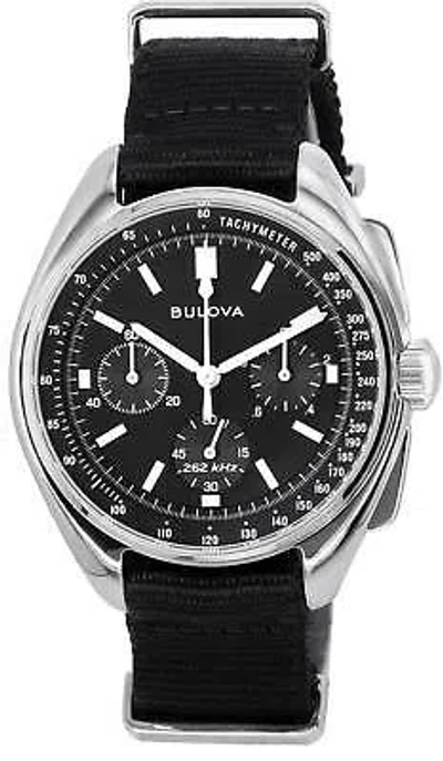 Pre-owned Bulova Lunar Pilot Special Edition Chronograph Tachymeter 96a225 50m Mens Watch