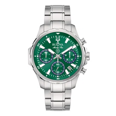 Bulova Man  Marine Star Crono 96b465 In Metallic