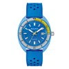 Bulova Men's Snorkel Blue Hnbr Rubber Strap Watch 41mm In Blue