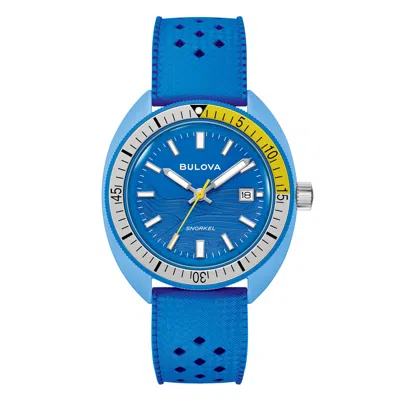 Bulova Unisex Adult Blue Strap Watch 98b445