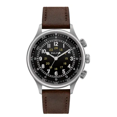 Pre-owned Bulova Man Watch Collection Military Pilot A15 Automatic 42mm 96a245