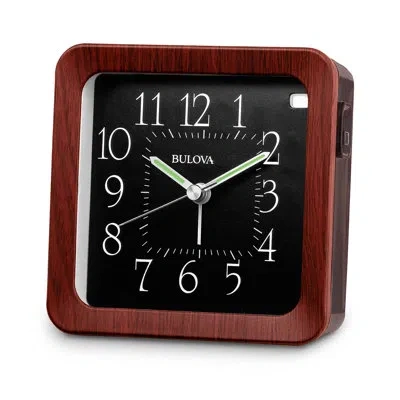 Bulova Manor Clock In Red