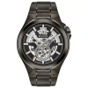 Bulova Maquina Mens Automatic Gray Bracelet Watch 98a179 In Transparent