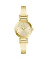 Bulova X Marc Anthony Women's Modern Diamond Accent Gold Gold-tone Stainless Steel Bangle Bracelet Watch 26