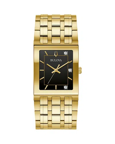 Bulova Quadra Mens Watch In Gold