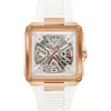 Bulova Marc Anthony Series X Skeleton Automatic Rubber Strap Watch, 39mm