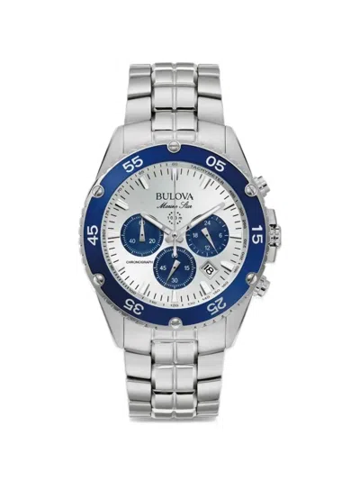 Bulova Marine Star 42mm Watch In Silver