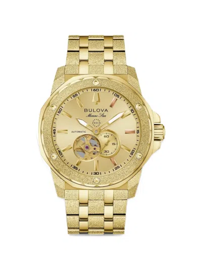 Bulova Marine Star 44mm Watch In Gold
