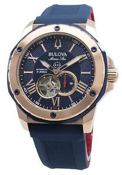 Pre-owned Bulova Marine Star 98a227 Automatic 200m Men's Watch