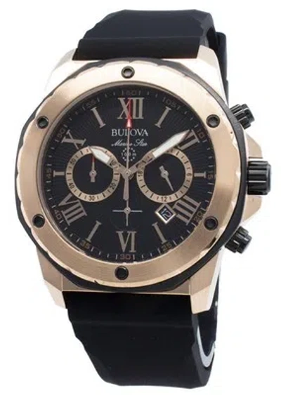 Pre-owned Bulova Marine Star 98b104 Chronograph 12/24 Quartz 100m Mens Watch