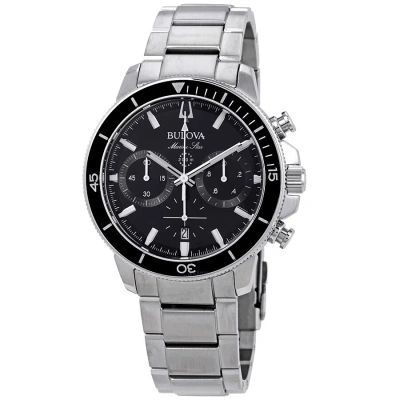 Bulova Marine Star Chronograph Black Dial Men's Watch 96b272