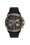 Bulova Marine Star Chronograph Quartz 44mm Mens Watch In Black