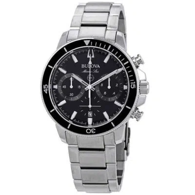 Pre-owned Bulova Marine Star Chronograph Stainless Steel Diver 96b272 200m Mens Watch