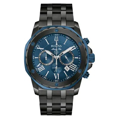 Pre-owned Bulova Marine Star Chronograph Stainless Steel Quartz Men's Watch
