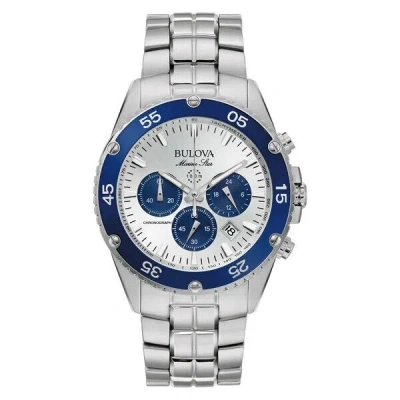 Pre-owned Bulova Marine Star Chronograph Stainless Steel Quartz Men's Watch