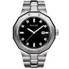 Bulova Marine Star Stainless Steel Diamond Mens Watch In Metallic