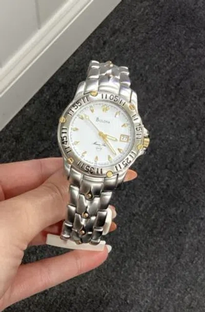 Pre-owned Bulova Marine Star Two Tone Men's Watch 98g24 (orig. $325.00)