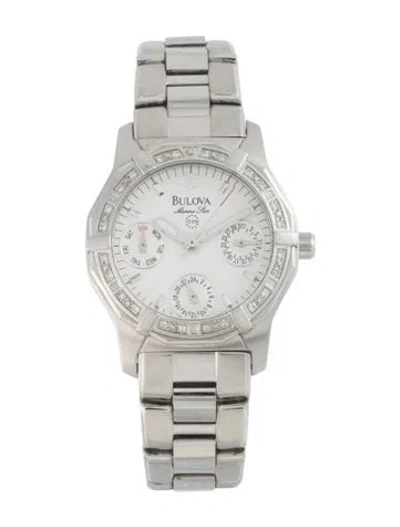 Pre-owned Bulova Marine Star Watch, 30mm In Multi