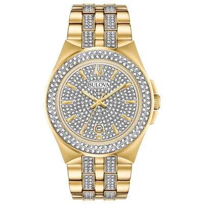 Bulova Men's 42mm Gold Tone Quartz Watch 98k102