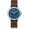 Bulova Military Hack A11 Mens Automatic Brown Strap Watch 96a282 In Brown