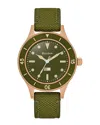 Bulova 150th Anniversary Men's Automatic Mil-ships Green Nylon Strap Watch 41mm