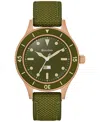 Bulova 150th Anniversary Men's Automatic Mil-ships Green Nylon Strap Watch 41mm In Green