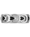 Bulova Marc Anthony Men's Black Diamond Chain Link Motif Ring (1/5 Ct. T.w.) In Sterling Silver-plate, Bvr1 In No Color
