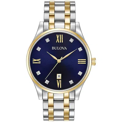 BULOVA MEN'S BLUE DIAL WATCH