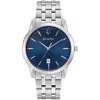 Bulova Men's Sutton Stainless Steel Bracelet Watch 40mm In Silver