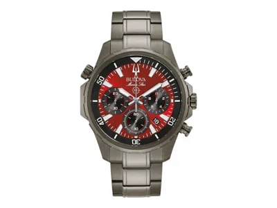 Pre-owned Bulova Men's  Precisionist 98b350 Watch In Stainless Steel In Silver