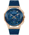 Bulova Men's Chronograph Marc Anthony Curv Blue Epdm Rubber Strap Watch 44mm In No Color