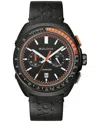 Bulova Men's Chronograph Racer Black Leather Strap Watch 42mm In No Color