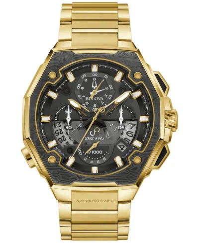 Bulova Men's Chronograph Series X Precisionist Gold-tone Stainless Steel Bracelet Watch 45mm In No Color