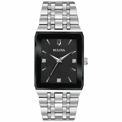 Bulova Men's Classic Black Dial Watch In Metallic
