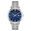 Bulova Men's Classic Blue Dial Watch In Metallic
