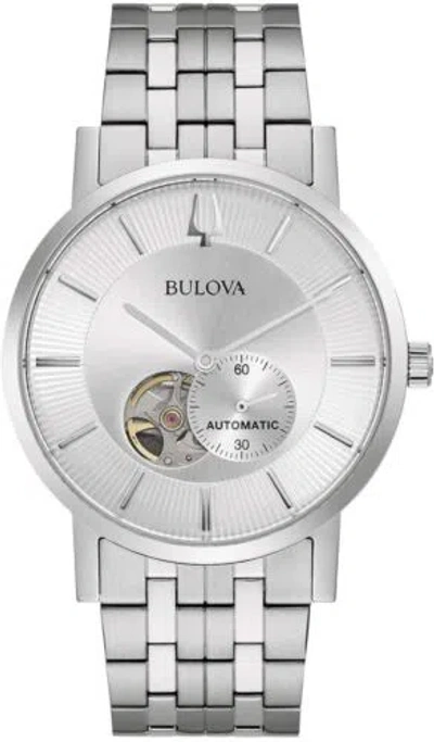 Pre-owned Bulova Men's Classic Dress 3-hand 21- Jewel Automatic Watch 42 Hour Reserve In Stainless Steel/ Blue Dial