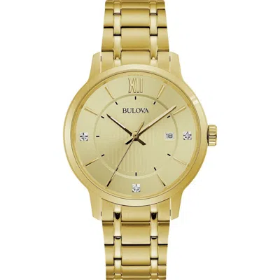 Bulova Men's Classic Gold Dial Watch
