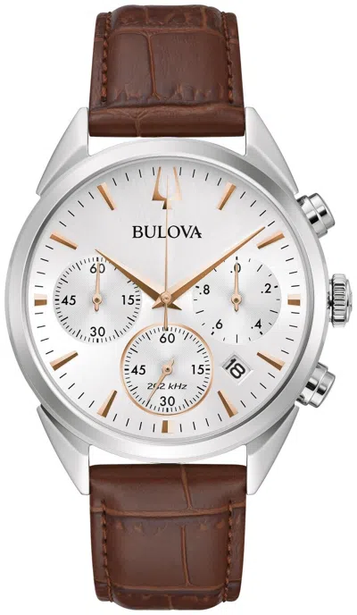 Pre-owned Bulova Men's Classic Quartz Chronograph Quartz Brown Watch 41.5mm 96b370