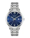 Bulova Men's Classic Blue Dial Watch In Metallic
